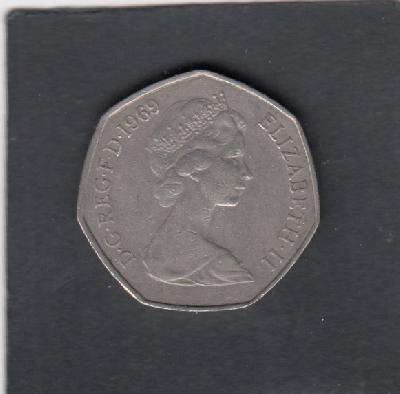 Beschrijving: 50 Pence ELIZABETH II